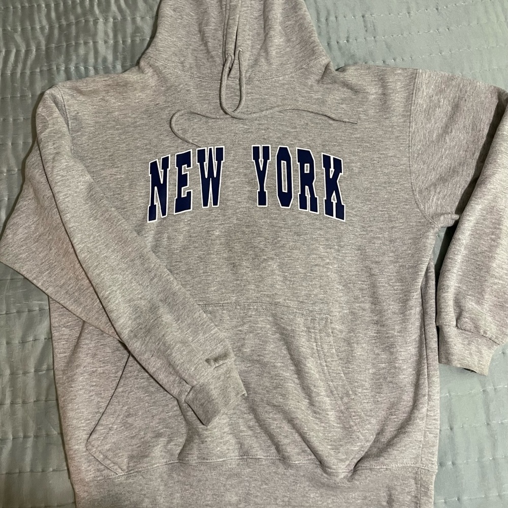 New York Grey Hoodie size Small